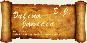 Dafina Janičić vizit kartica